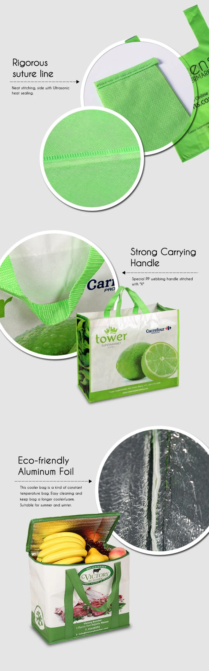 Eco-Friend Recycle Carring Shopping Bag (HBE-G-2)