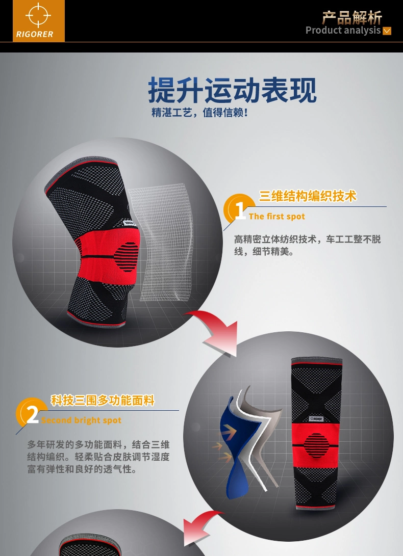 Rigorer Meniscus Knee Pad Injury Running Basketball Protective Gear